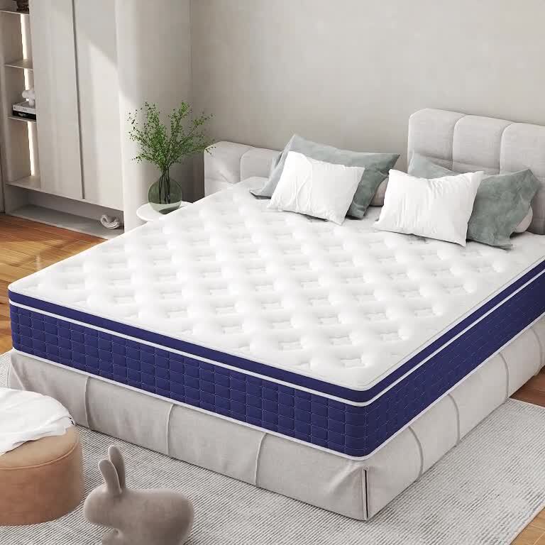 12" 14" Gel Memory Foam Mattress Pocket Spring Twin Full Queen King Bed in a Box