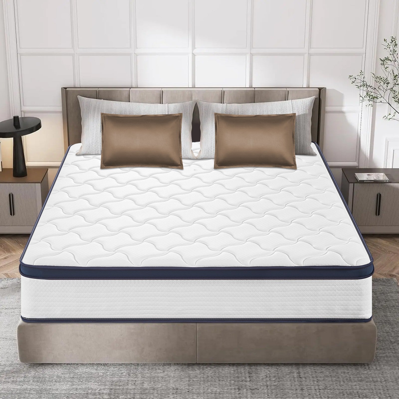 10" 12" Gel Memory Foam & Innerspring Hybrid Mattress, Twin Full Queen King Size