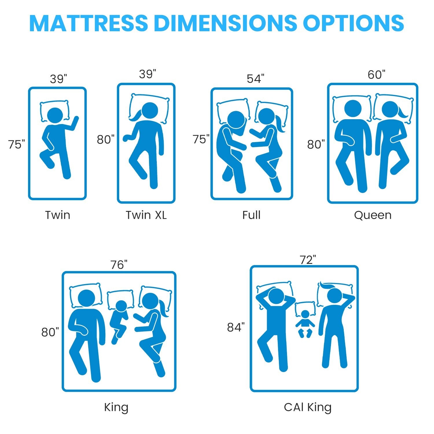 10"12"14" Hybrid Spring Mattress Twin Full Queen King Size Memory Foam in a Box