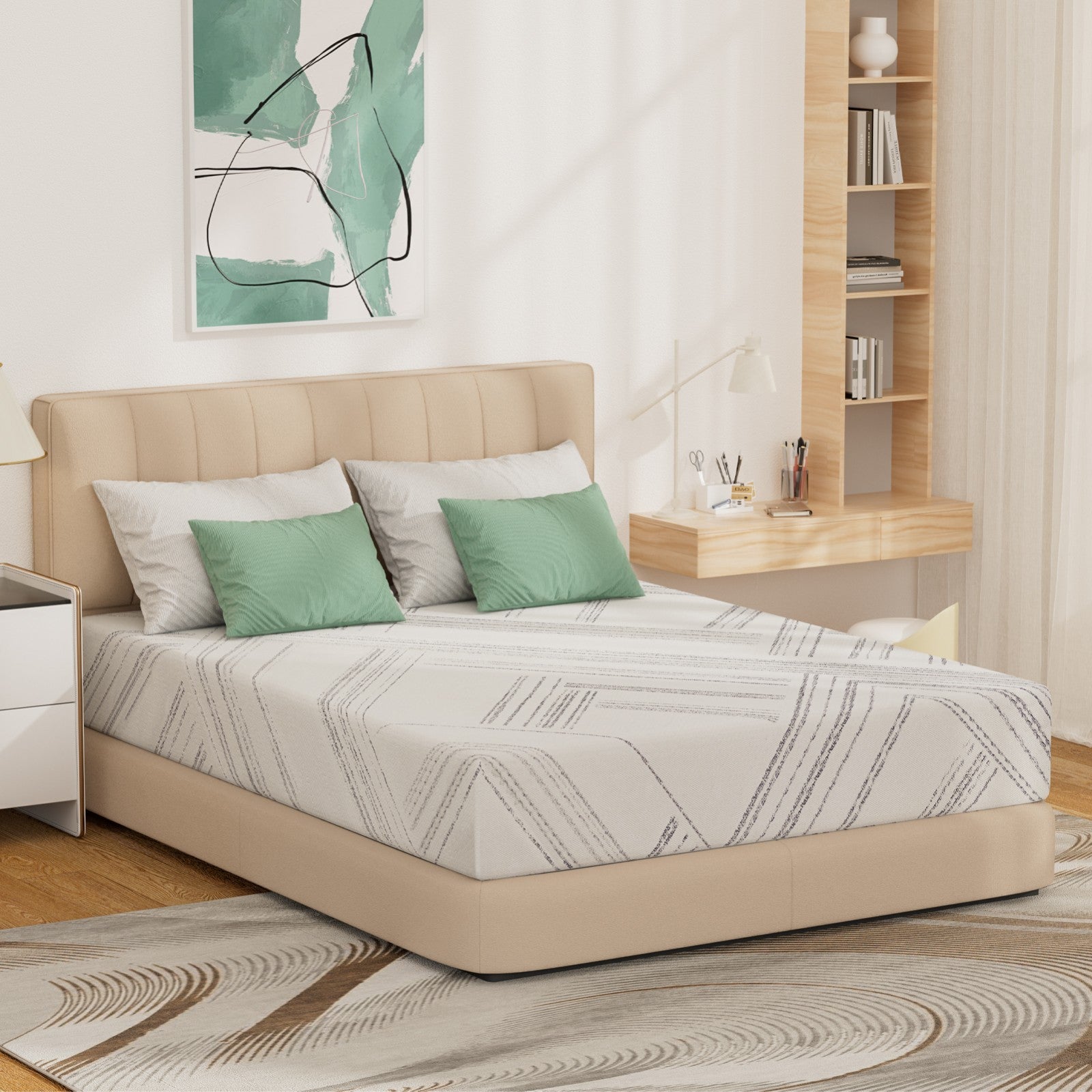 10" 12" 14" Gel Memory Foam Spring Hybrid Twin Full Queen King Mattress in A Box