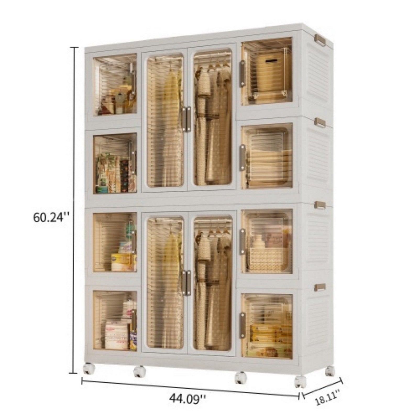 12 Cubes Portable Wardrobe Closet Mobile Organizer Cabinet Dresser DIY Assembly