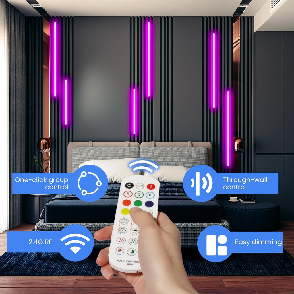 ** NEW RGB Smart Recessed LED Lighting for Acoustic Panels | WiFi/Alexa | 6-Pack