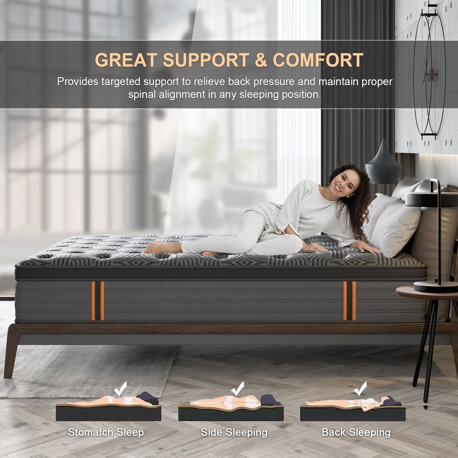 12 Inch Gel Memory Foam Hybrid Queen Twin Full King size Mattress In a Box