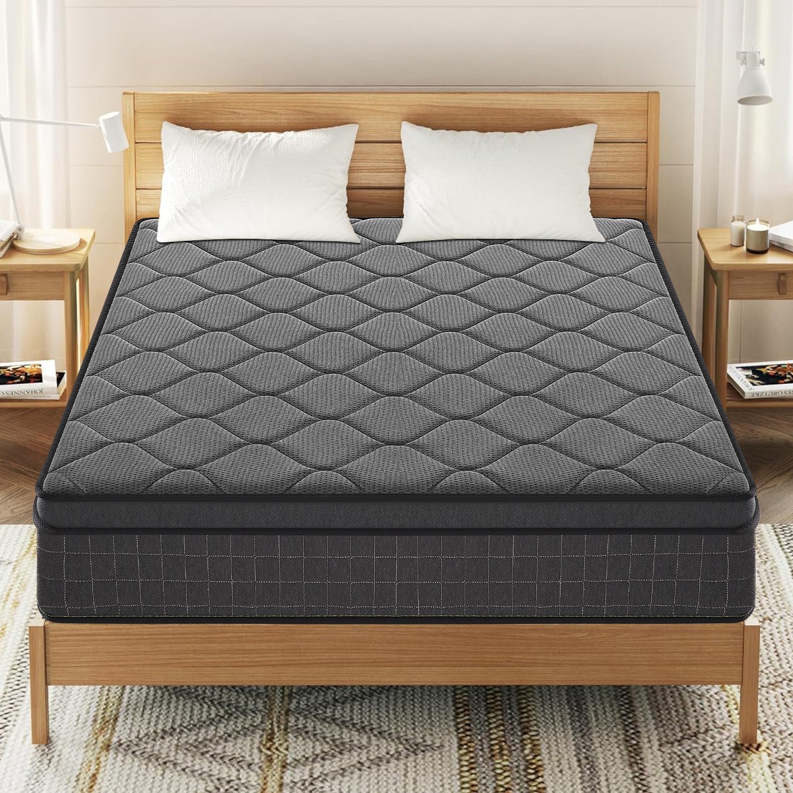 10" 12" Gel Memory Foam Mattress Hybrid Spring Twin Full Queen King Bed In A Box