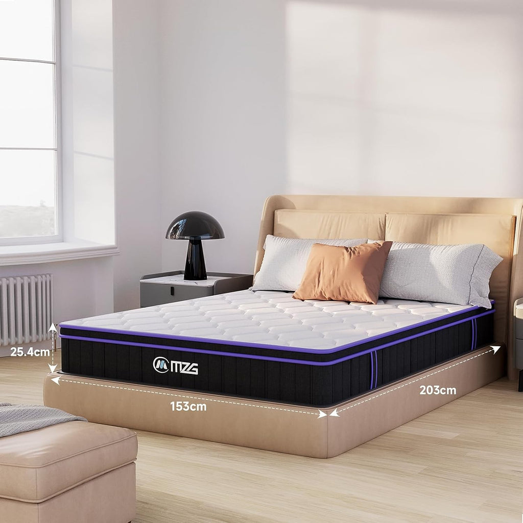 10''Queen Size, Hybrid Mattress, Breathable, Gel-Infused Memory Foam in A Box