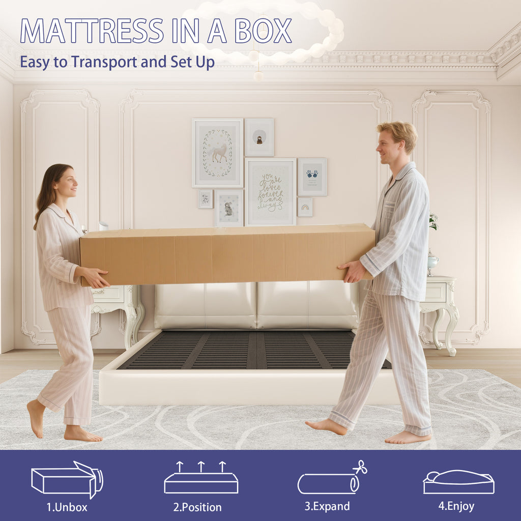 12 /14 Inch Gel Memory Foam Hybrid Mattress Innerspring In A Box Medium Firm