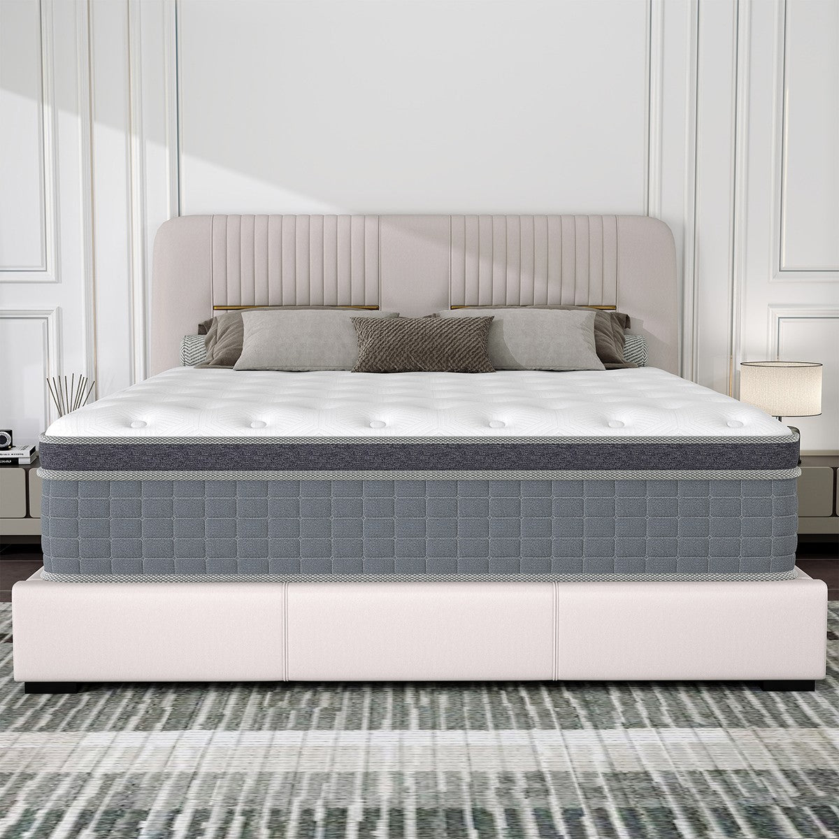 10" 12" 14" Hybrid Mattress Gel Memory Foam Spring Twin Full Queen King In A Box