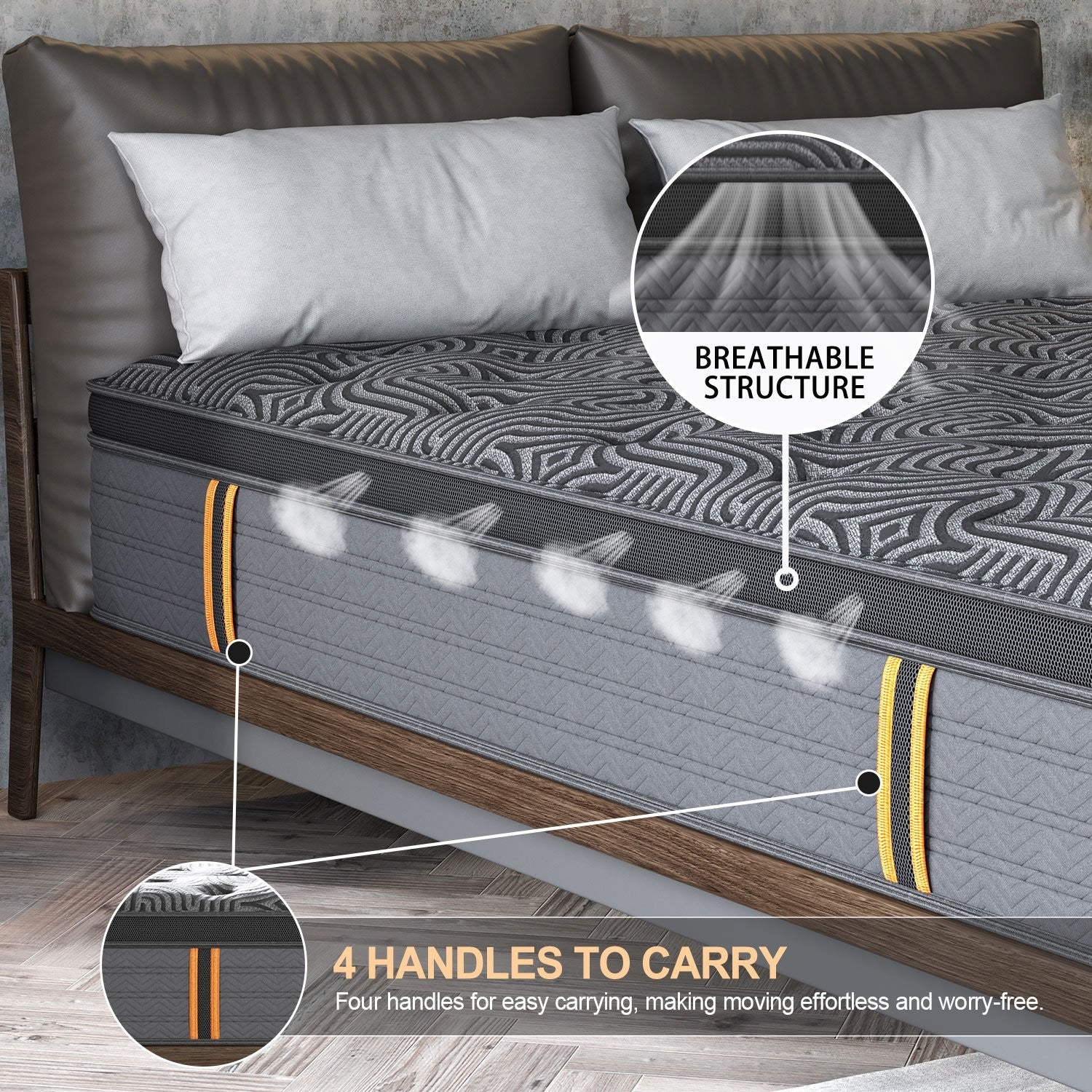 12 Inch Gel Memory Foam Hybrid Queen Twin Full King size Mattress In a Box