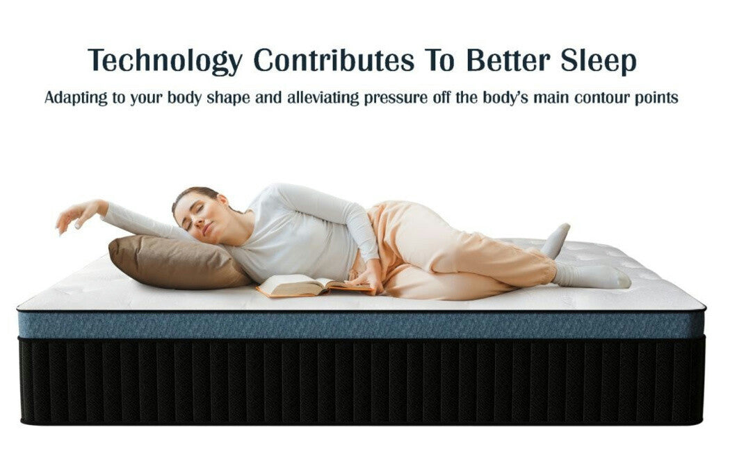 12" 14" Mattress in a Box Twin Full Queen King Size Memory Foam Pocket Spring