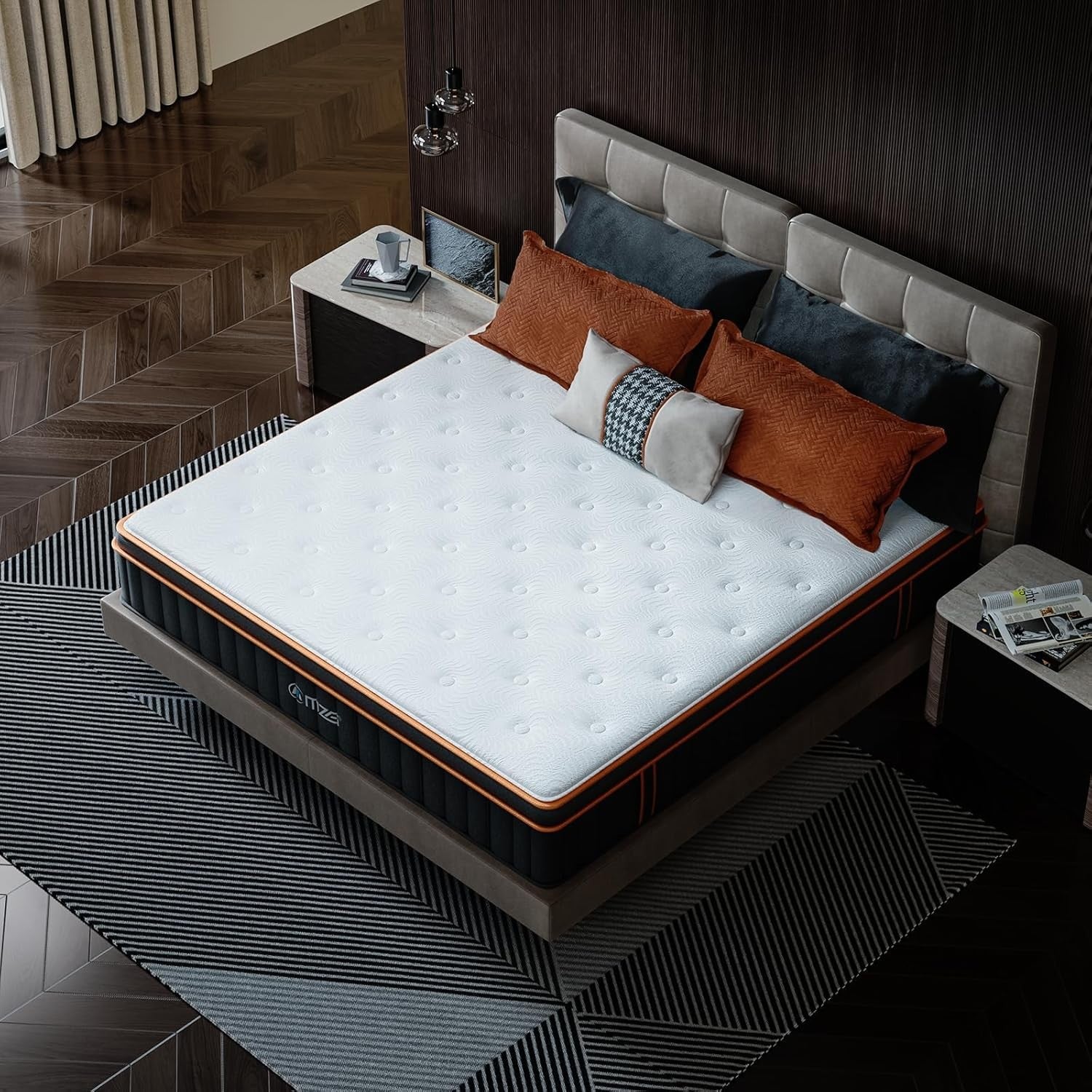 10''/12'' Queen & King Size,Hybrid Mattress, ,Gel-Infused Memory Foam In A Box