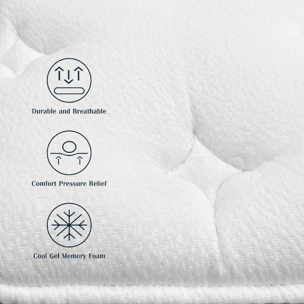 12" 14" Mattress in a Box Twin Full Queen King Size Memory Foam Pocket Spring