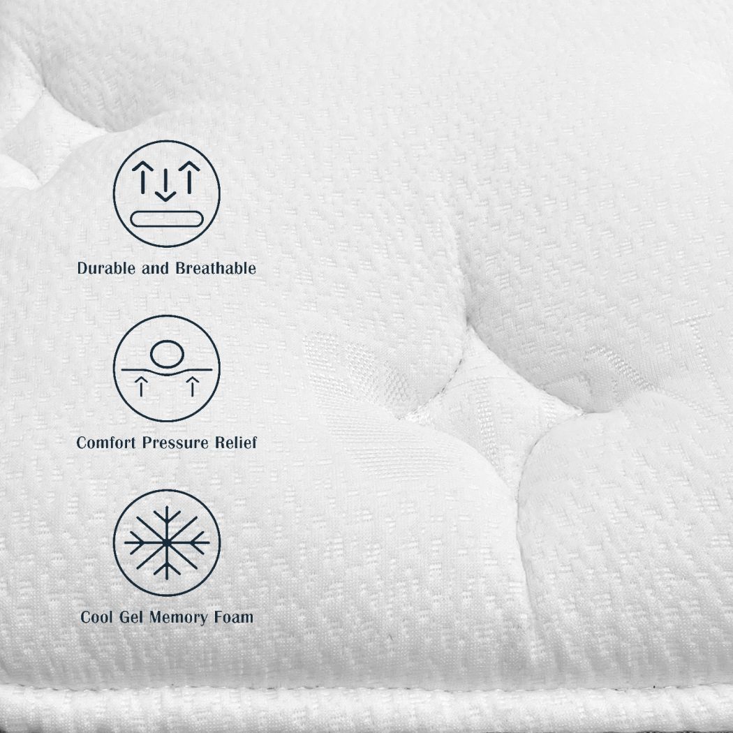 12" 14" Mattress in a Box Twin Full Queen King Size Memory Foam Pocket Spring