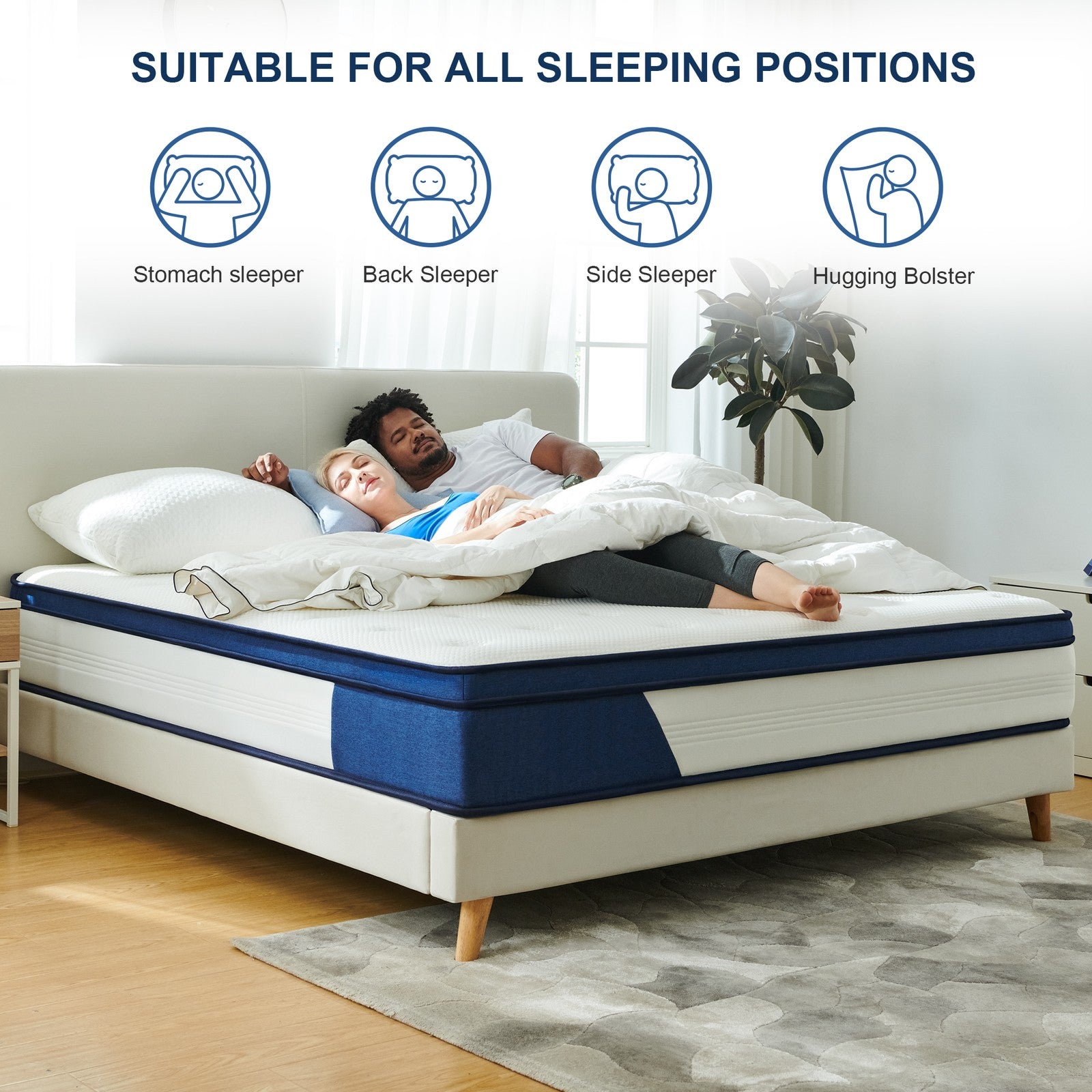 10"12"-Twin, Full, Queen,King Size Mattress Memory Foam Hybrid Mattress in a Box