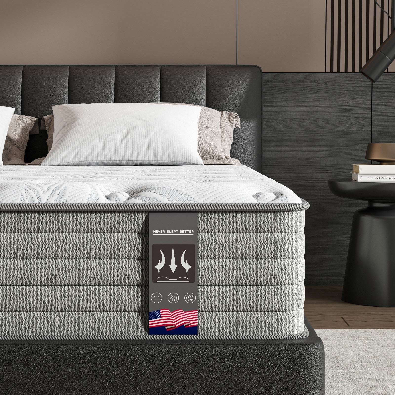 10"12"14" Full Queen King Twin XL Mattress in a Box Hybrid Spring Memory Foam