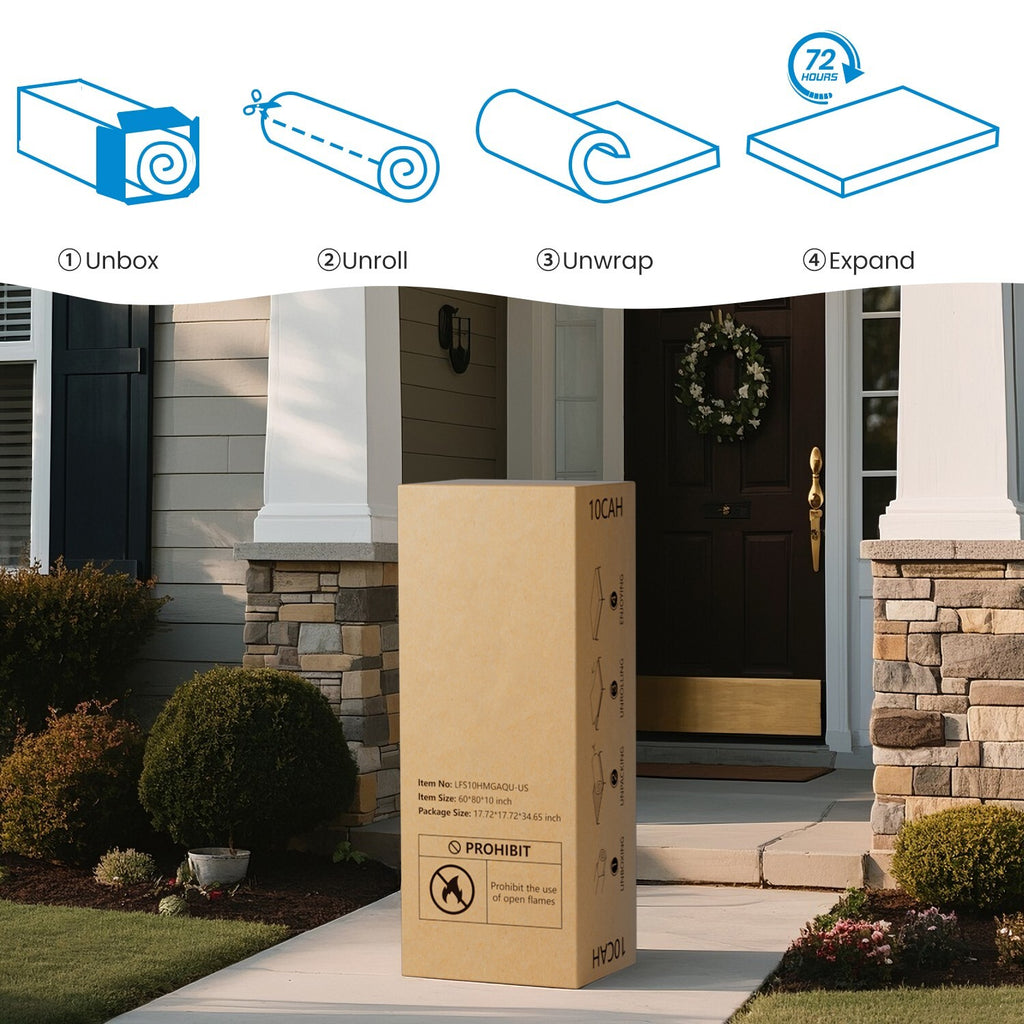 10"12"14" Hybrid Spring Mattress Twin Full Queen King Size Memory Foam in a Box