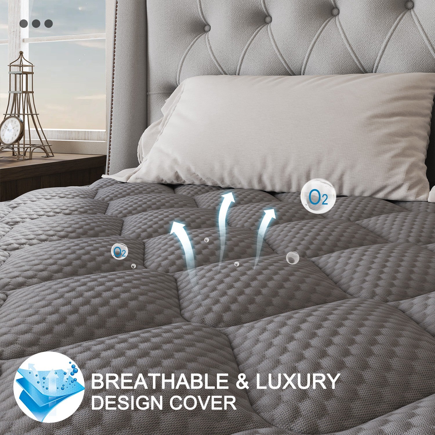 10/12/14Inch Memory Foam Twin Full Queen King Hybrid Spring Mattress In A Box