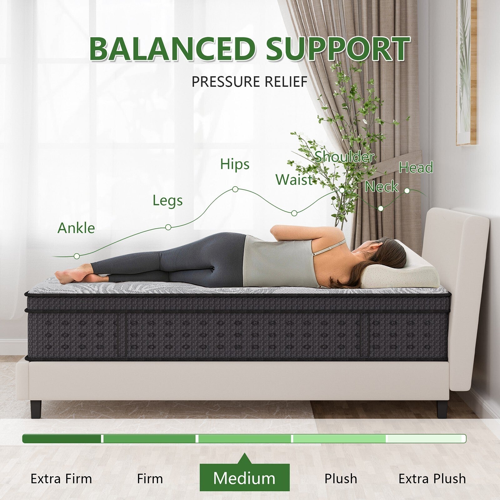 10" 12" 14" Twin Full Queen King Mattress in a Box Hybrid Spring Gel Memory Foam