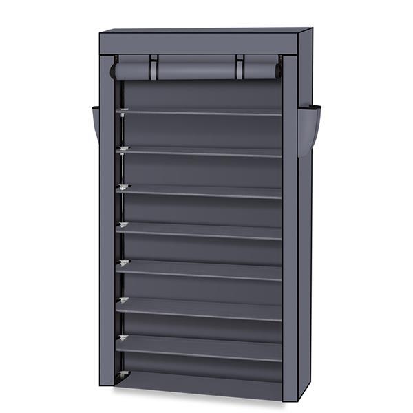 10 Tiers Shoe Rack with Dustproof Cover Closet Shoe Storage Cabinet Organizer