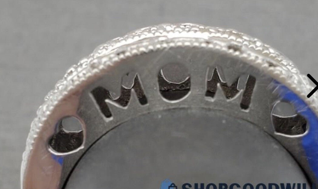 10k gold diamond mom ring