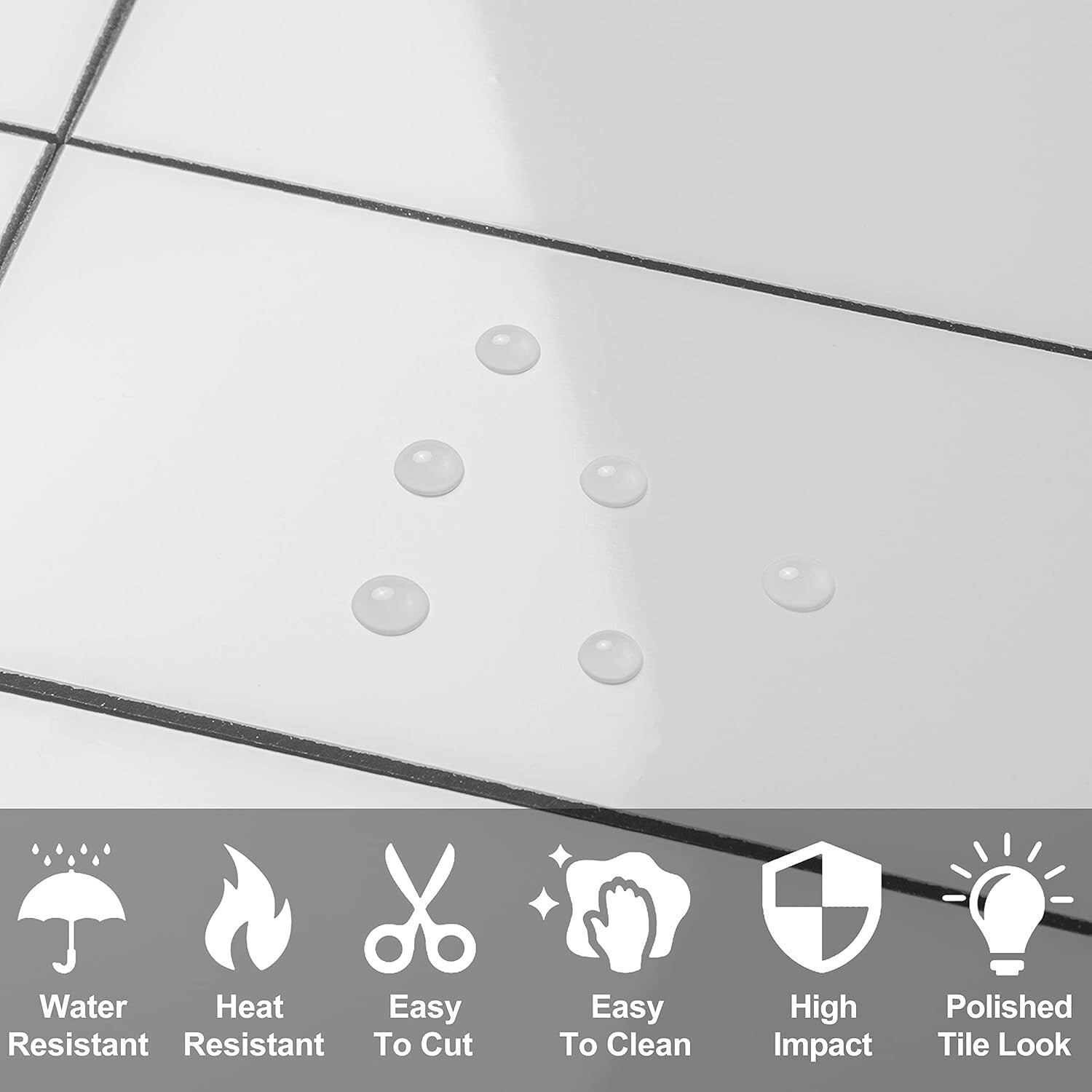 100-Piece Waterproof Peel and Stick Subway Tile Backsplash - Art Deco Style