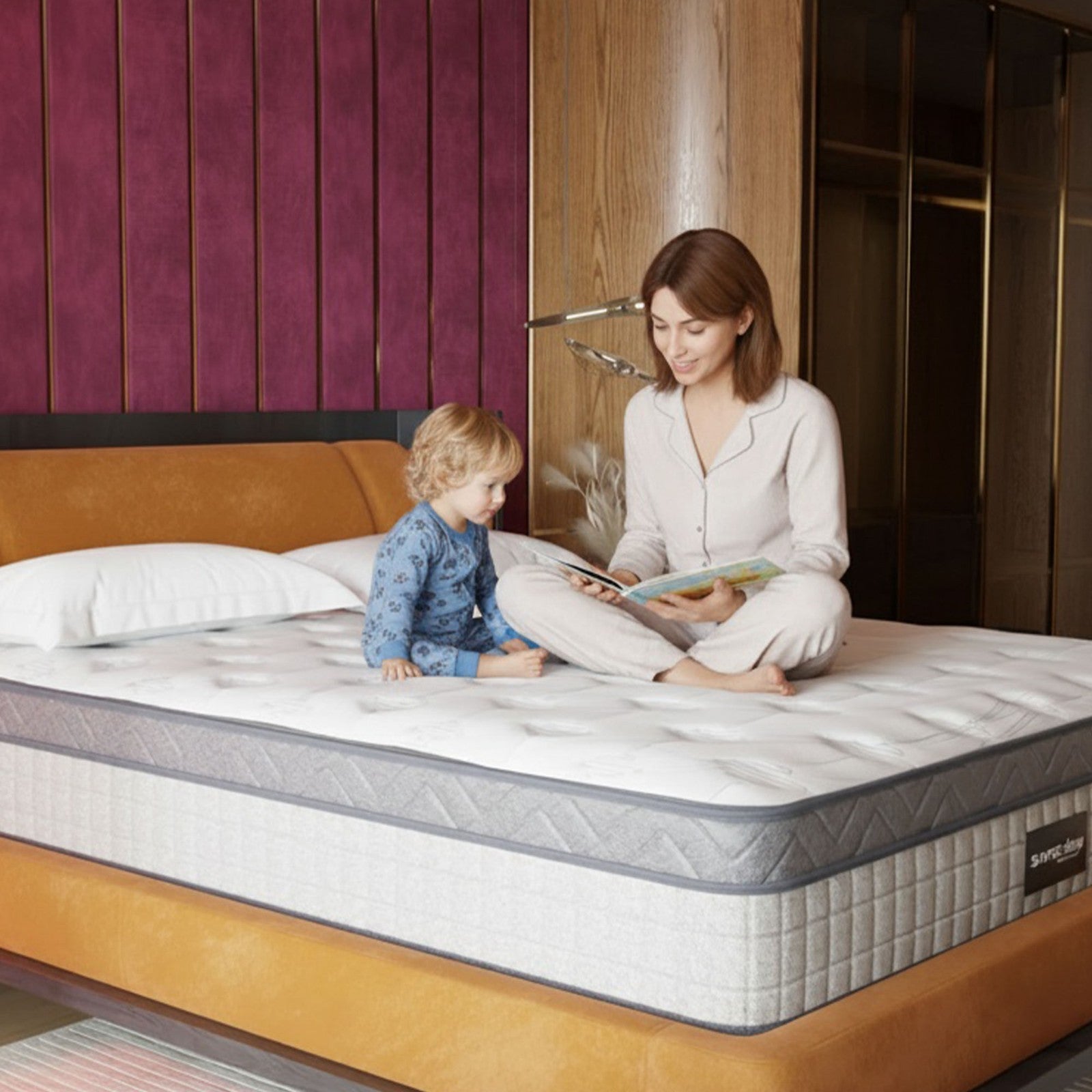 10” & 12” Hybrid Mattress | Firm or Medium Firm | Memory Foam + Coil Support