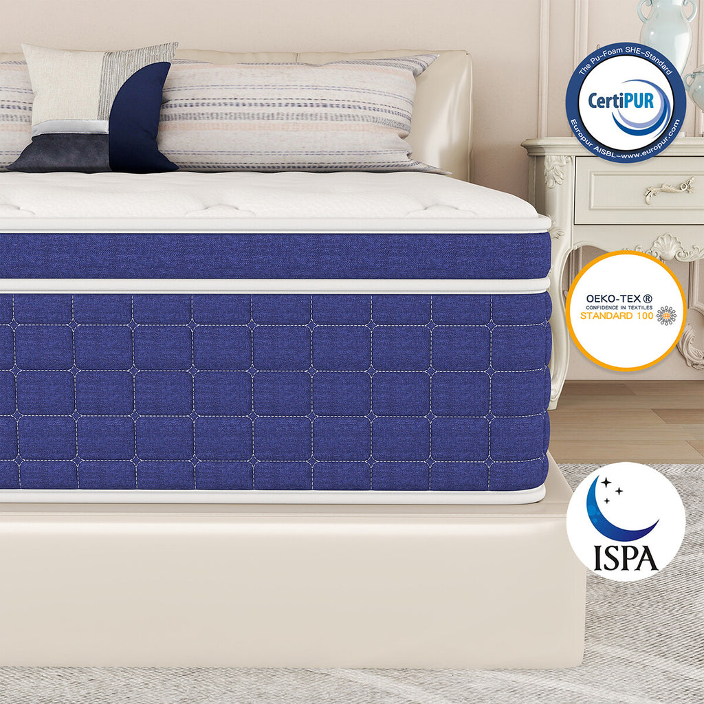 12 /14 Inch Gel Memory Foam Hybrid Mattress Innerspring In A Box Medium Firm