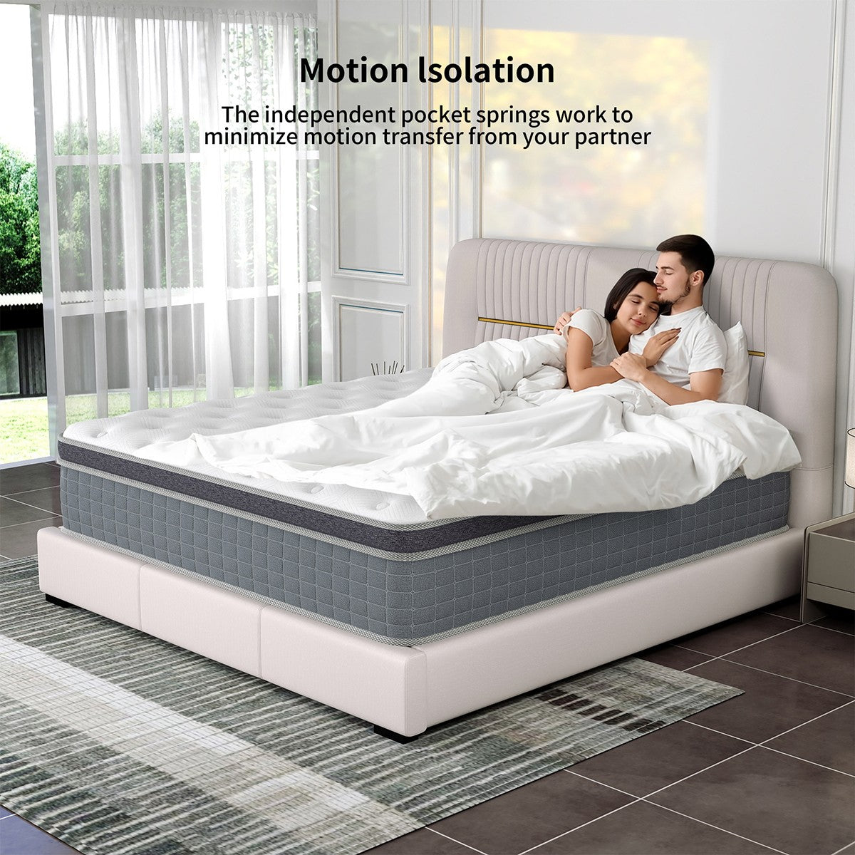 10" 12" 14" Hybrid Mattress Gel Memory Foam Spring Twin Full Queen King In A Box