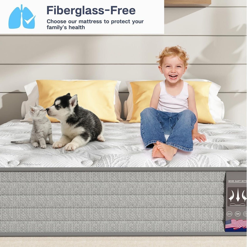 10" 12" 14" Twin Full Queen King Mattress in a Box Hybrid Spring Gel Memory Foam