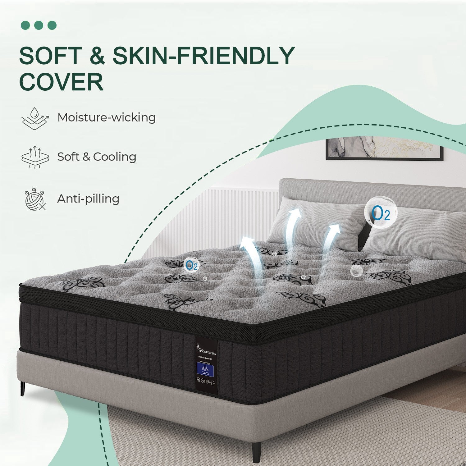 12 Inch Gel Memory Foam Hybrid Spring Mattress Twin Full Queen King in A Box