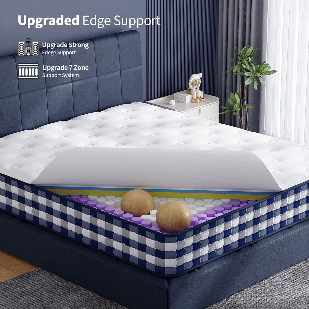 10" 14" Memory Foam Twin Full Queen King Size Spring Hybrid Mattress in a Box