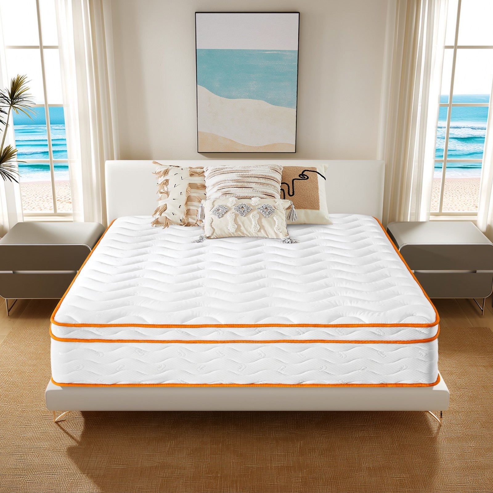 10" 12"Twin Full Queen King Size Gel Memory Foam Hybrid Spring Mattress In A Box