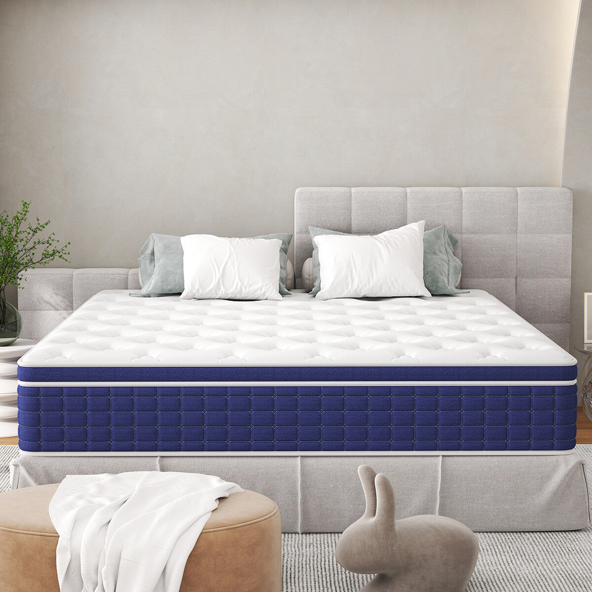 12" 14" Gel Memory Foam Mattress Pocket Spring Twin Full Queen King Bed in a Box