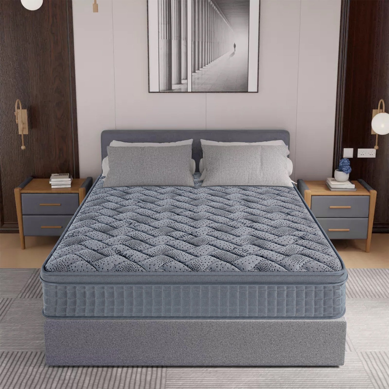 10" 12" Twin Full Queen King Mattress Gel Memory Foam Hybrid Spring Bed In a Box