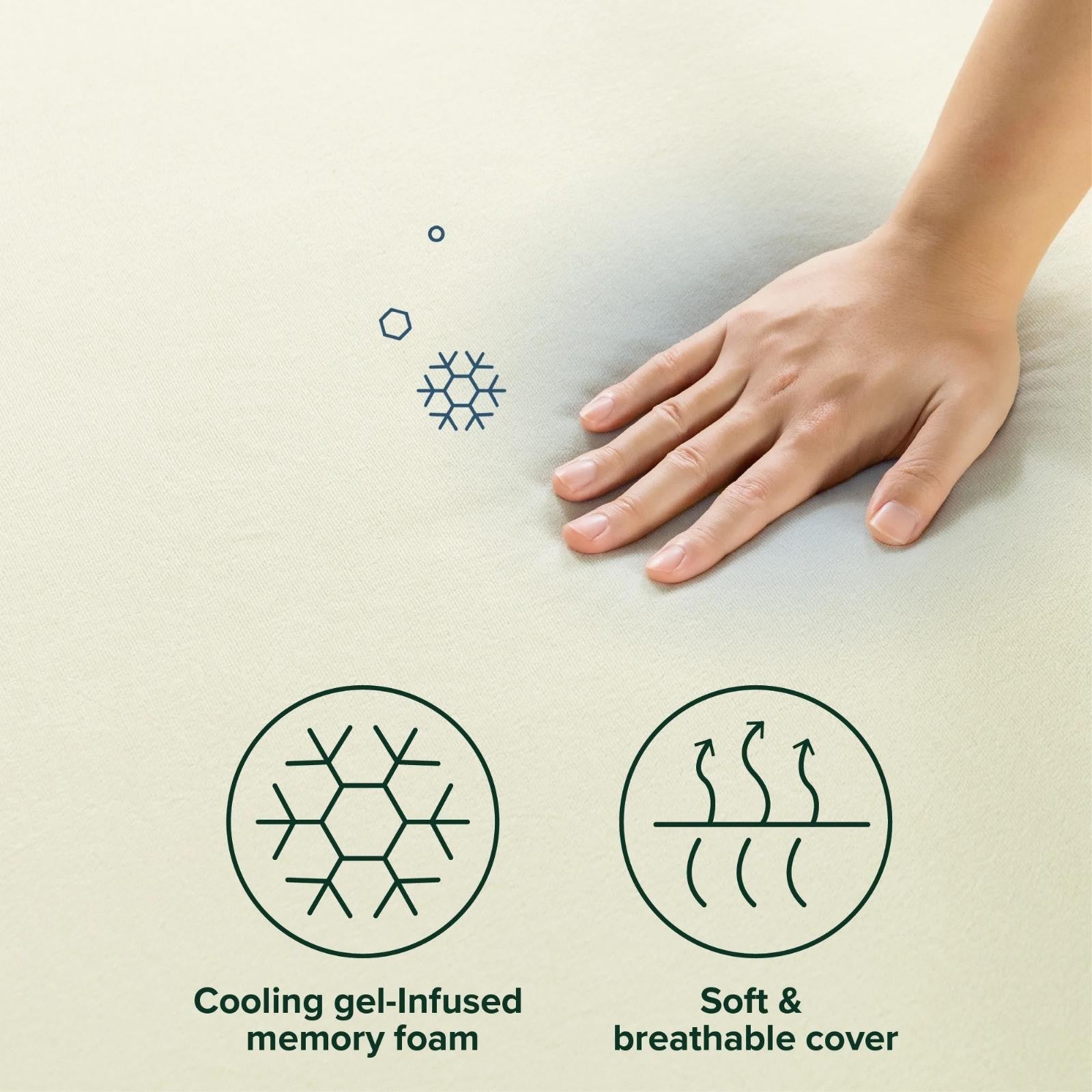 10" Zinus Cooling Airflow Gel Memory Foam Mattress In A Box Bedding King Size