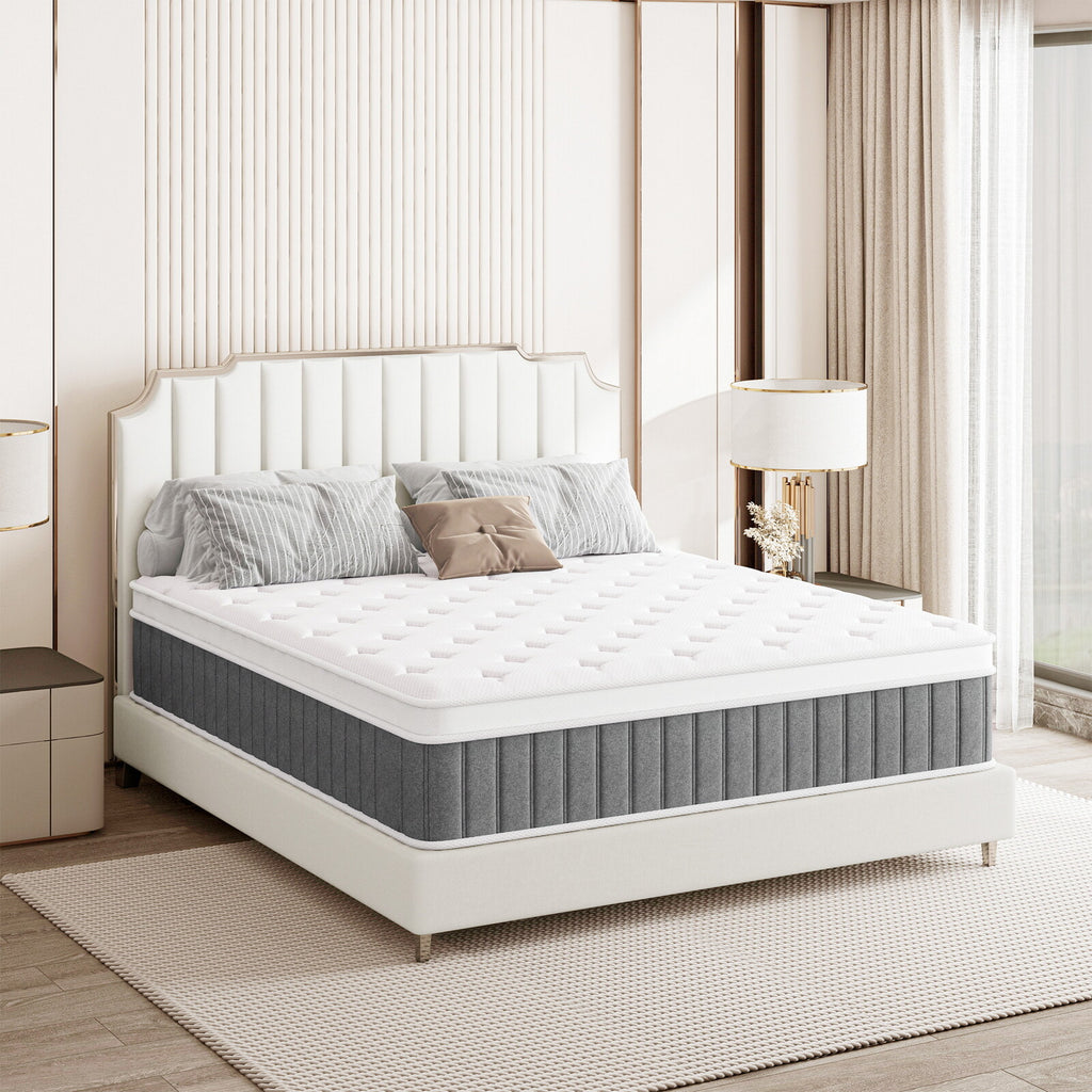 10/12/14 inch Gel Memory Foam Spring Queen Mattress Twin Full King Size In A Box