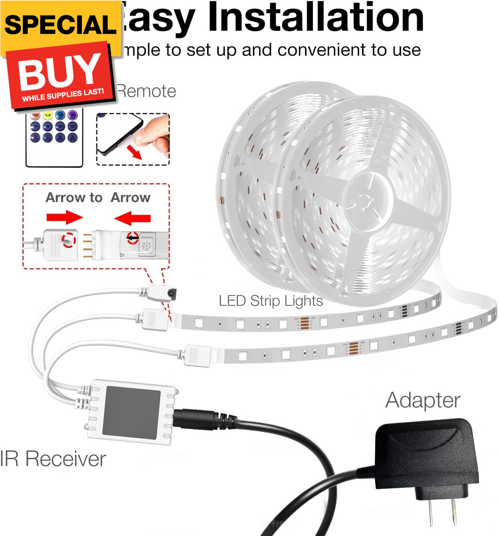 100 ft Smart WiFi Led Lights, Led Strip Lights Work with Alexa and Google Assist