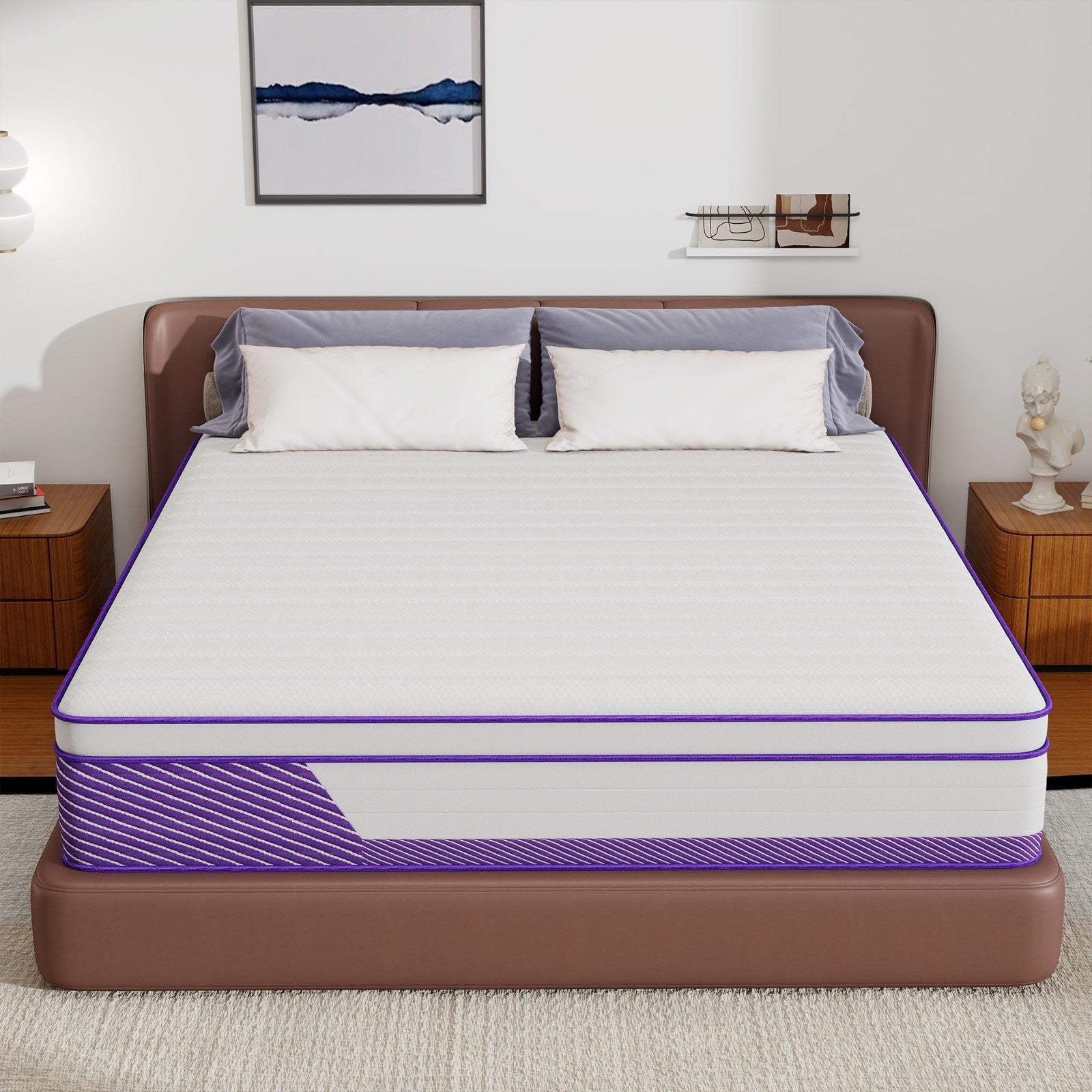 12" 14" Mattress Twin Full Queen King Size Hybrid Pocket Spring Memory Foam Bed