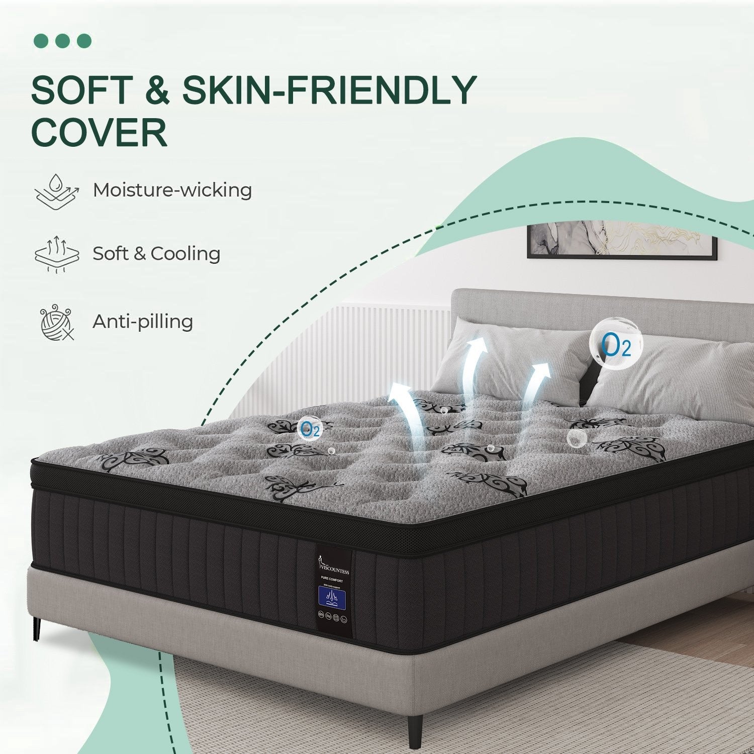 10" Twin Full Queen King Size Mattress in a Box Hybrid Spring Gel Memory Foam