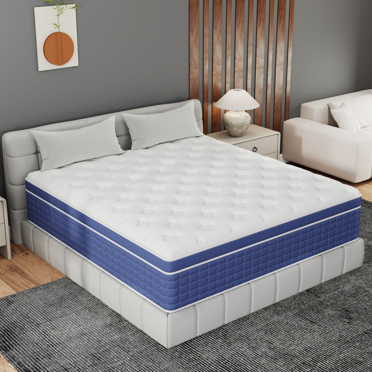 12" 14" Hybrid Mattress in a Box Twin Full Queen King Pocket Spring Medium Firm