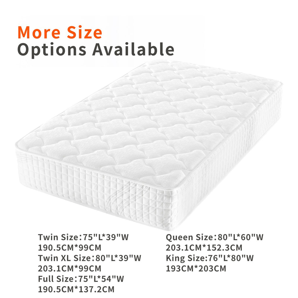 10"12" Twin Full Queen King Size Mattress in a Box Hybrid Spring Gel Memory Foam