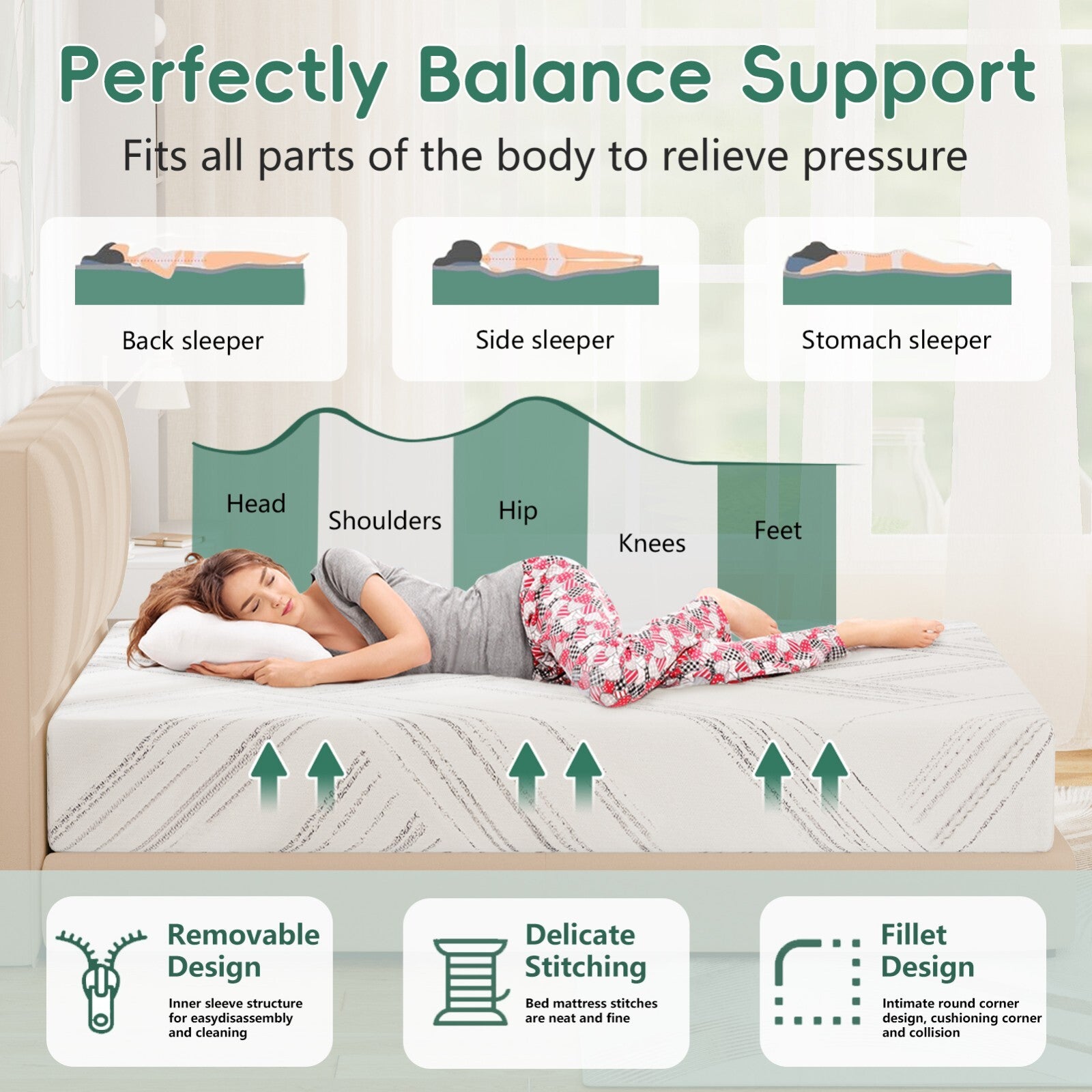 10"12"14" Hybrid Spring Mattress Twin Full Queen King Size Memory Foam in a Box