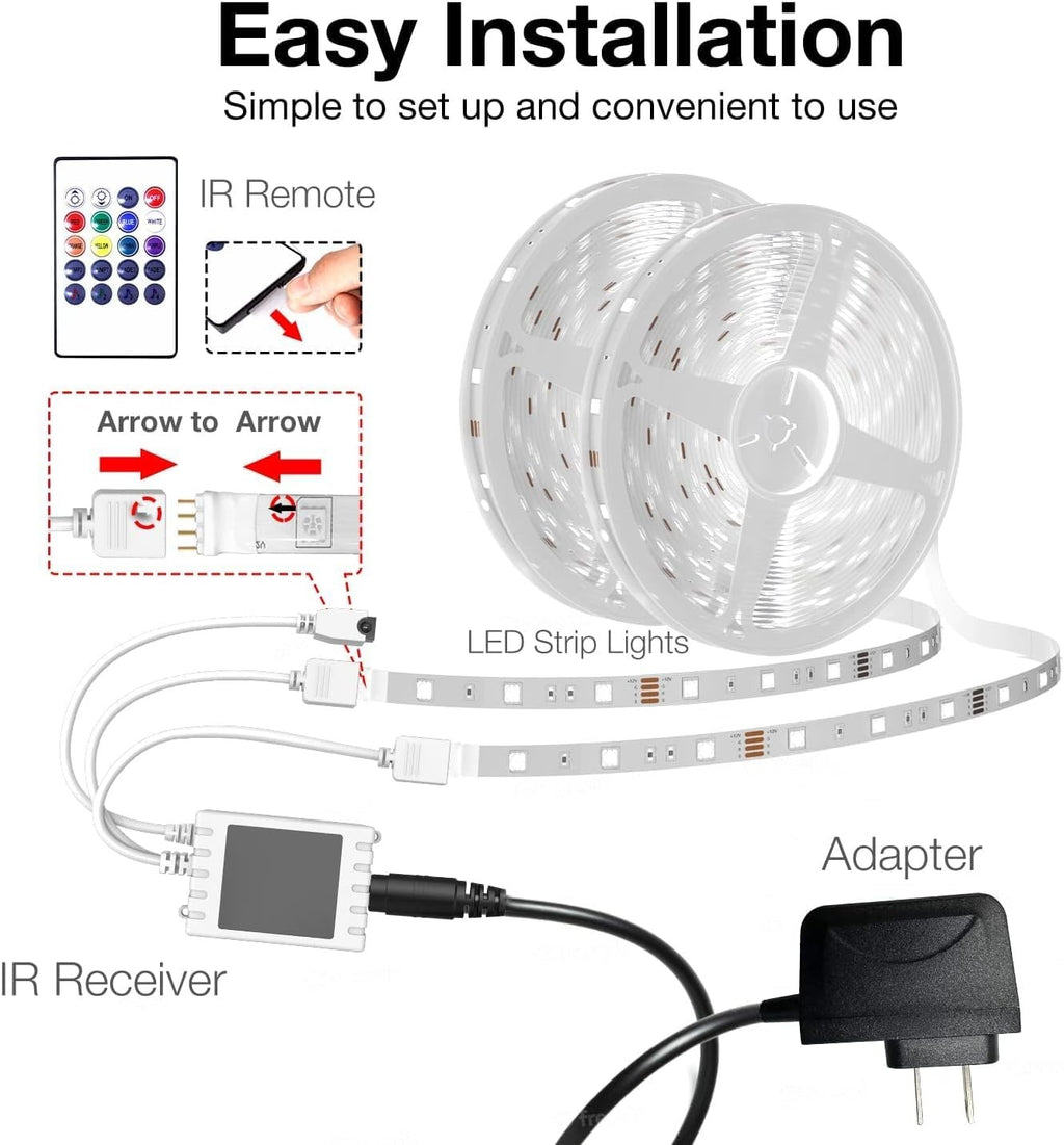 100ft Smart WiFi LED Strip Lights, Alexa Google Home, Music Sync, RGB,