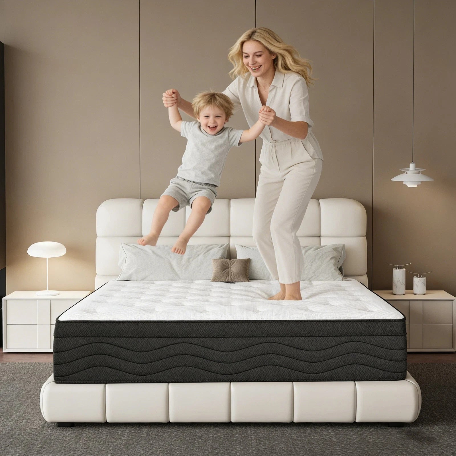 12 Twin Full Queen King Size Gel Memory Foam Hybrid Mattress, Mattress In A Box