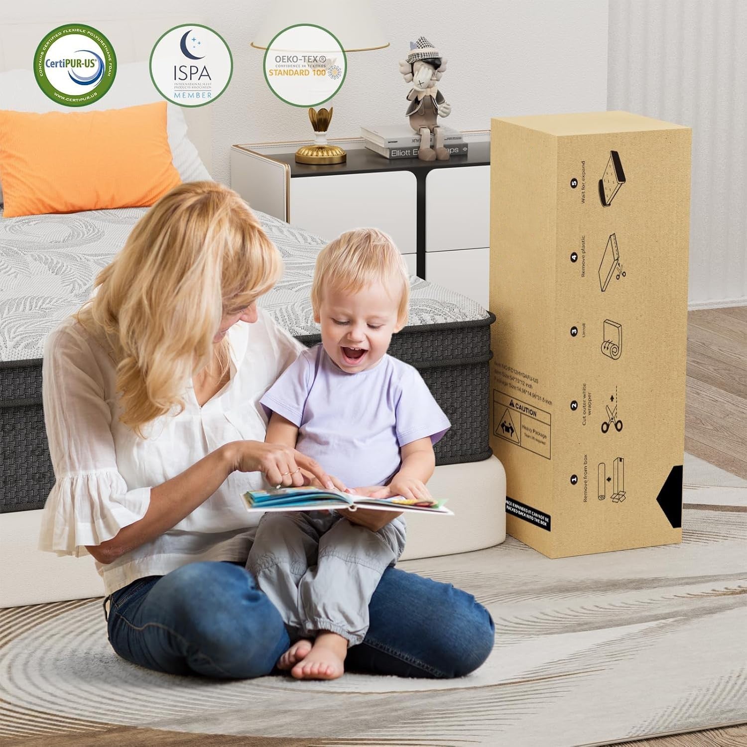 12" 14" Gel Memory Foam & Innerspring Hybrid Mattress, Twin Full Queen King Size