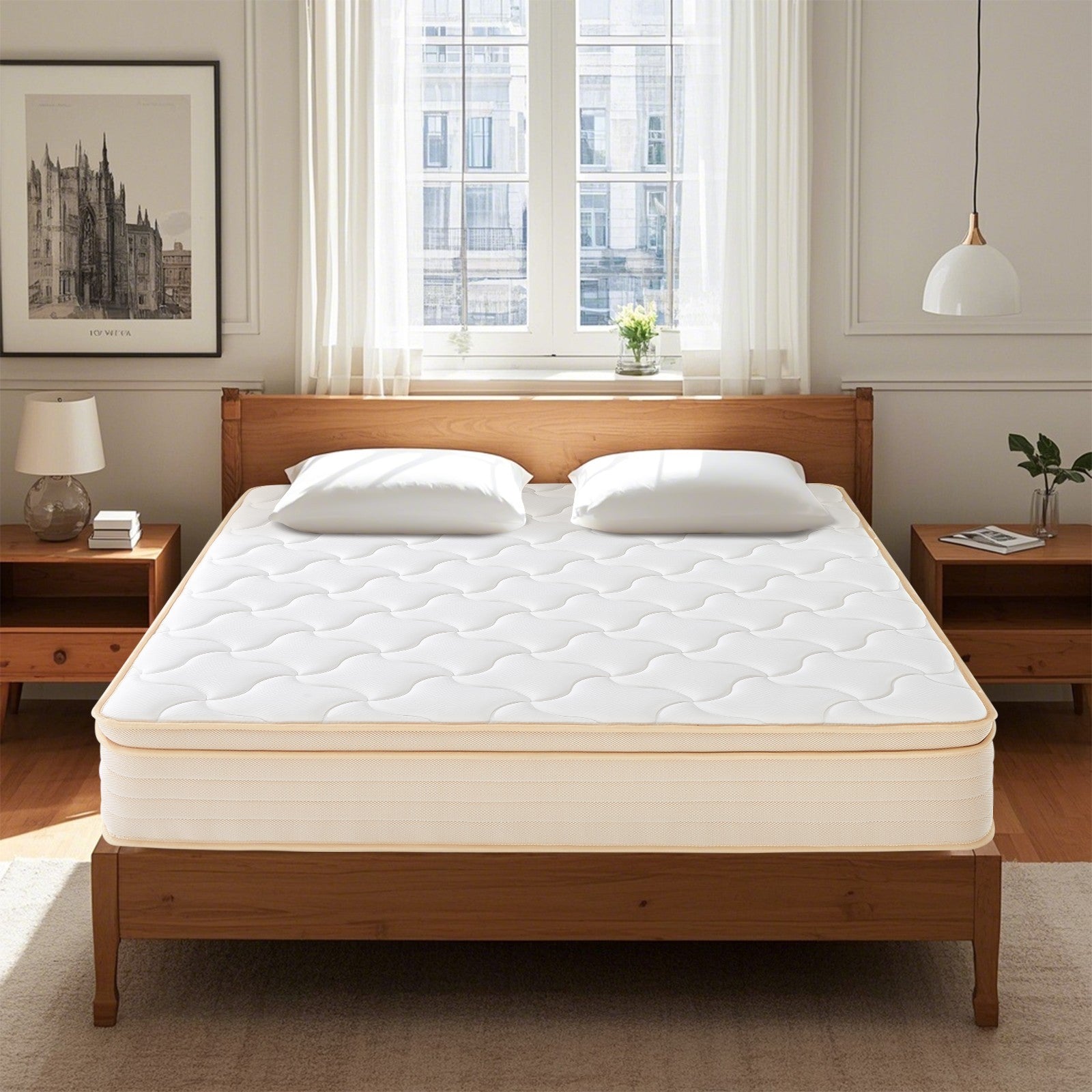 10" 12" Gel Memory Foam Twin Txl Full Queen King Spring Hybrid Mattress in a Box