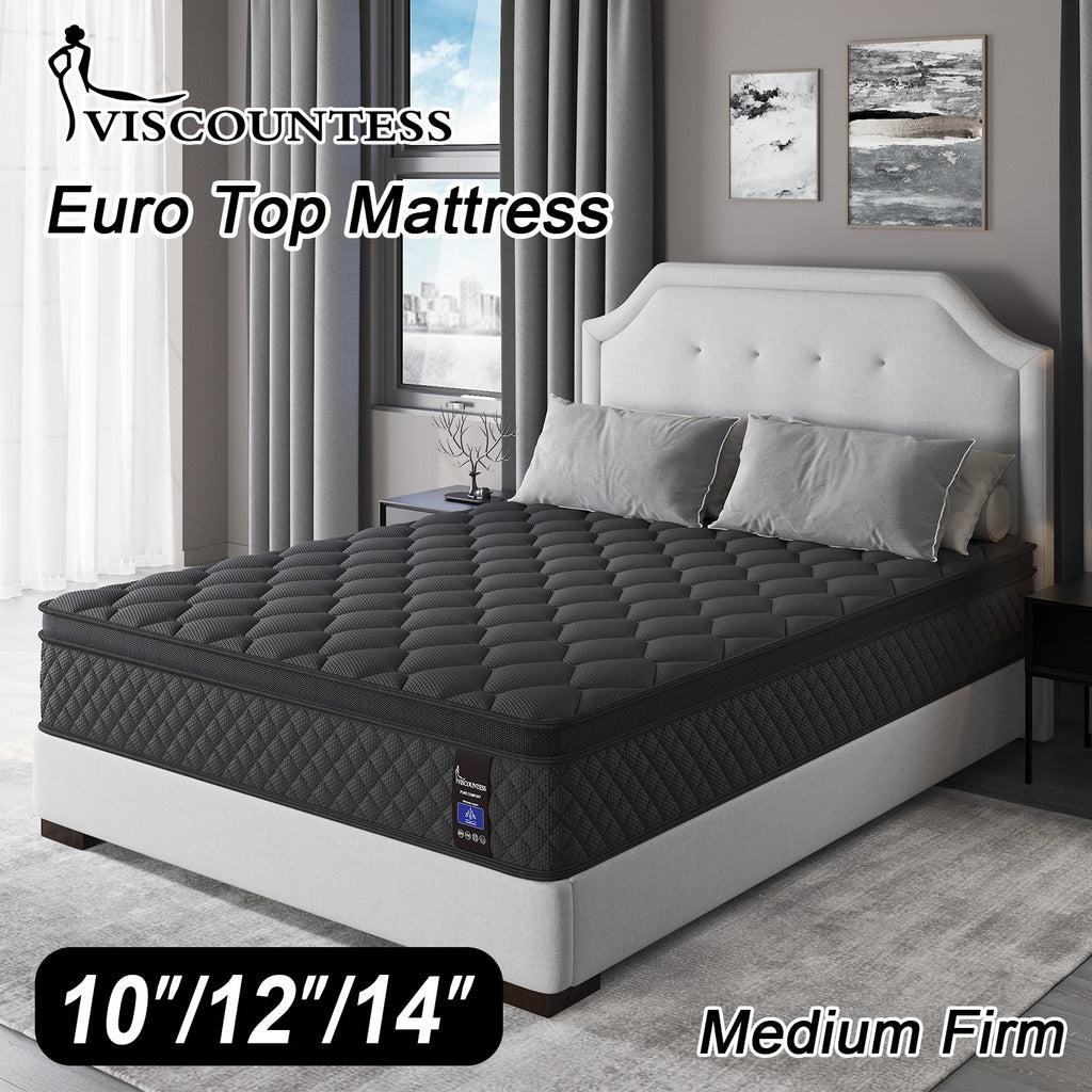 10" 12" 14"Gel Memory Foam Hybrid Spring Mattress Twin Full Queen King in A Box