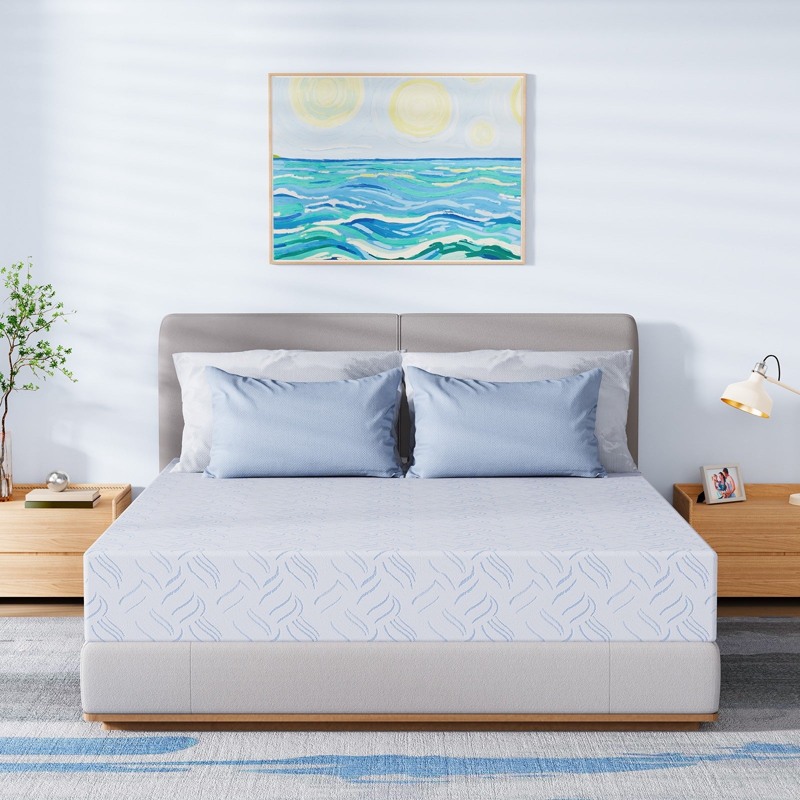 10" 14" Memory Foam Twin Full Queen King Size Spring Hybrid Mattress in a Box