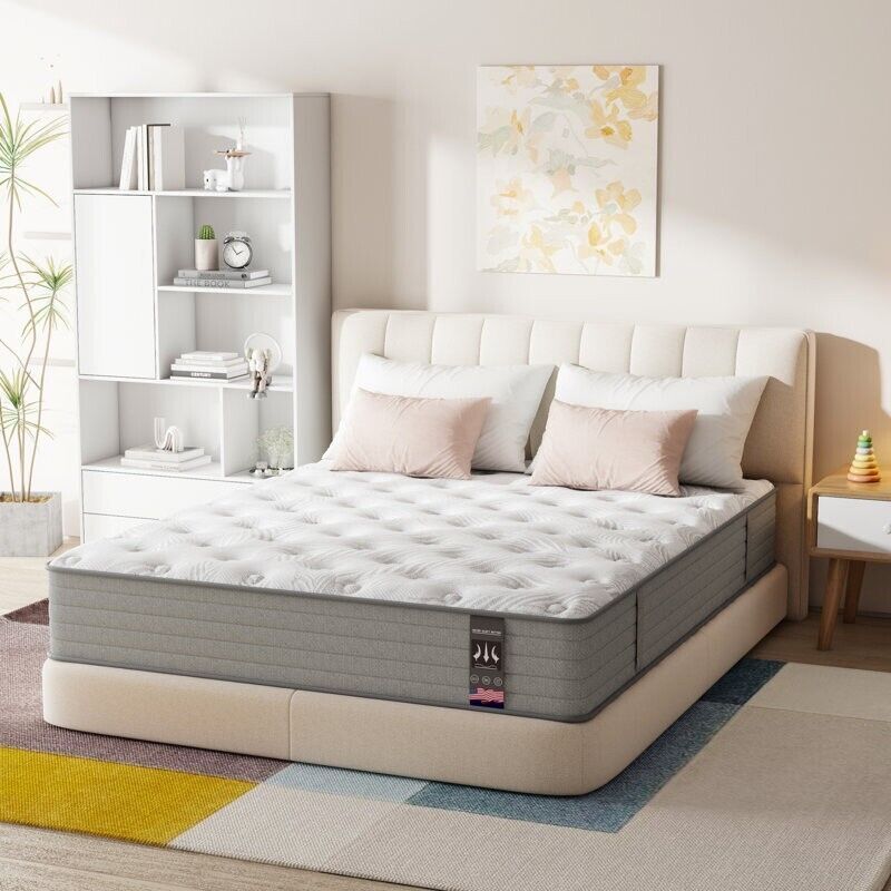 10" 12" 14" Gel Memory Foam Spring Hybrid Twin Full Queen King Mattress in A Box