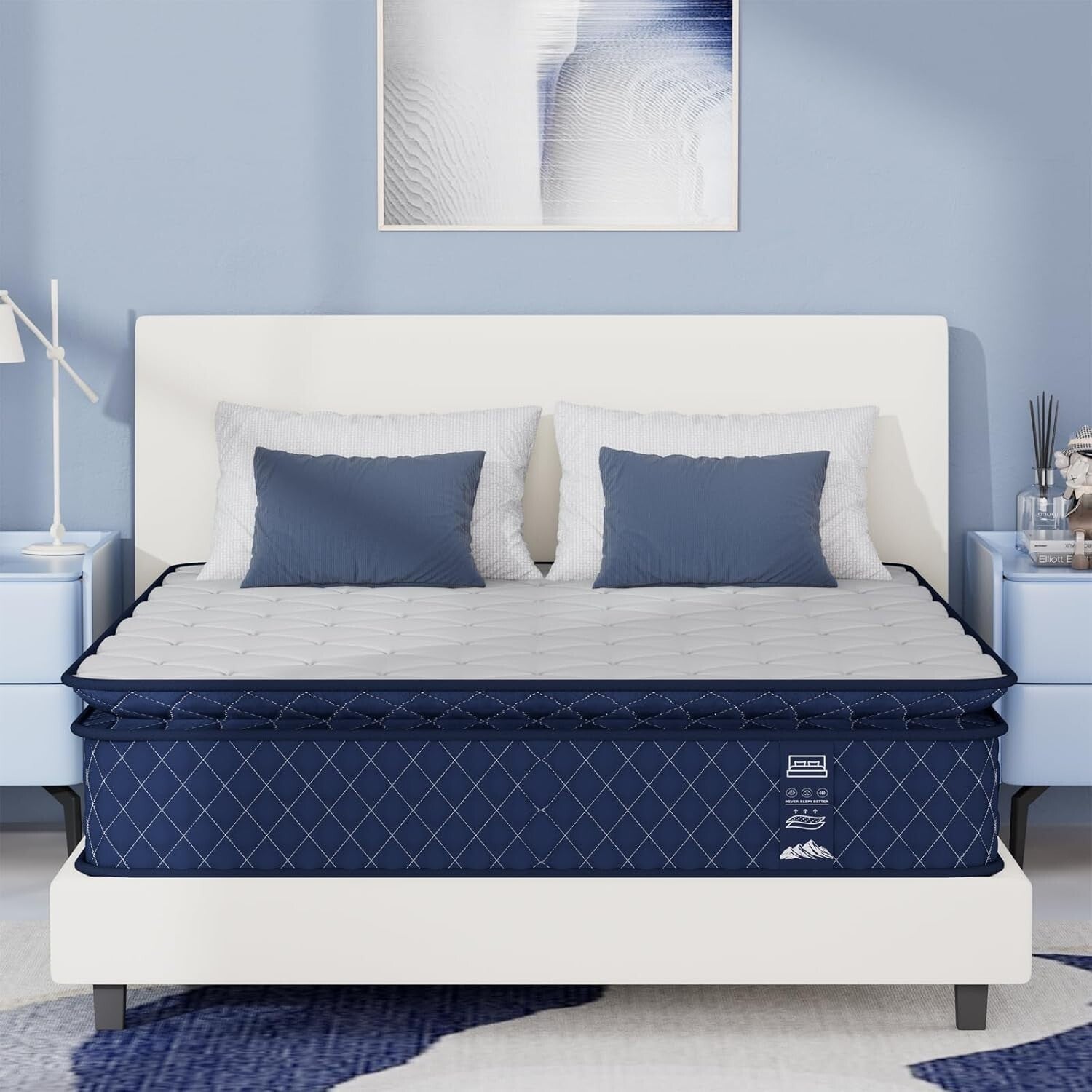 10"12"14" Hybrid Spring Mattress Twin Full Queen King Size Memory Foam in a Box