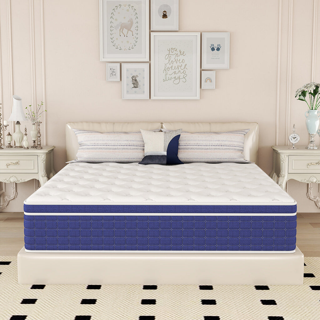 12 /14 Inch Gel Memory Foam Hybrid Mattress Innerspring In A Box Medium Firm